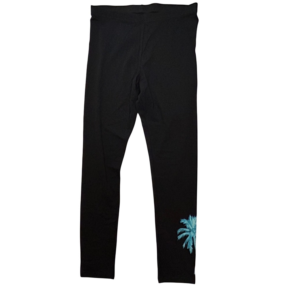 Gap Navy Palm Tree Print Stretch Leggings XL Plus Size‎ Casual